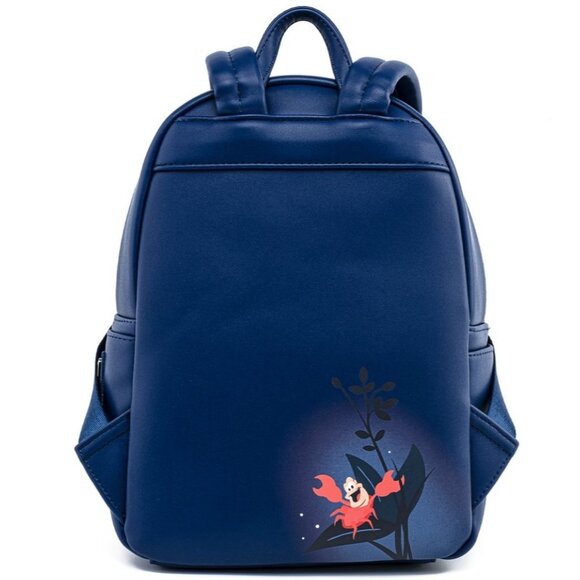 NWT Loungefly Disney Little Mermaid Mini Backpack Ariel Kiss The Girl chibi - Picture 4 of 7